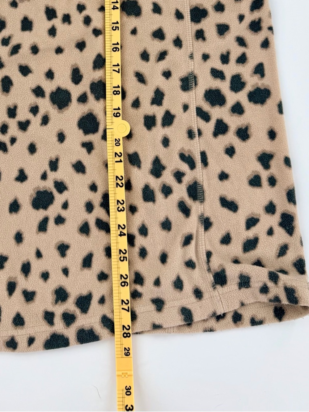 Lands End Leopard Print Fleece Pullover 1X Quarter Zip Cozy Plus Size - Picture 7 of 7